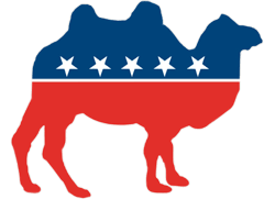 ״מפלגת היובש״ האמריקאית (עם לוגו של גמל)